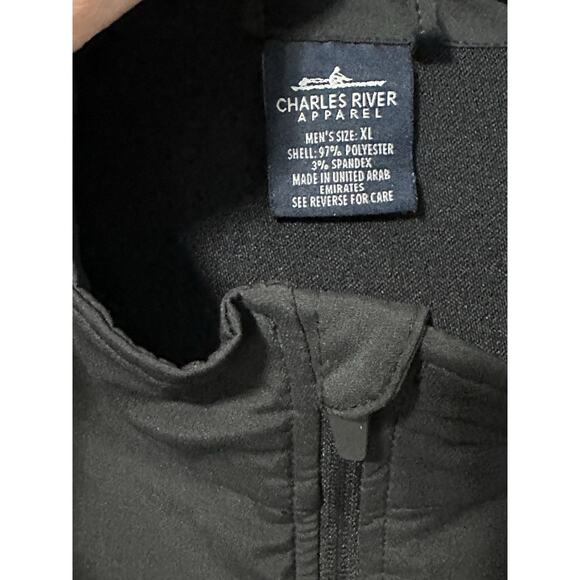 Men's Black Full Zip Charles River Apparel Pockets Jacket Size XL Black - Picture 8 of 14